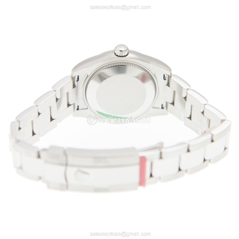 Rolex Datejust Replica - Automatic - White Gold & Steel - Blue Dial - View 4