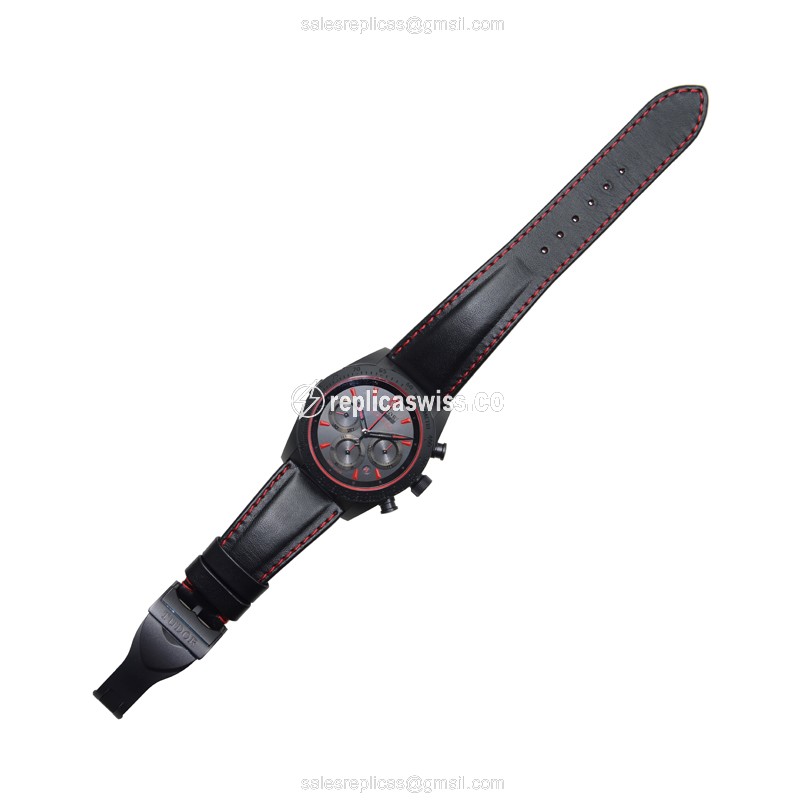 Tudor 42000CR Replica - Automatic - Ceramic Case - Black Dial - Leather Strap - View 2