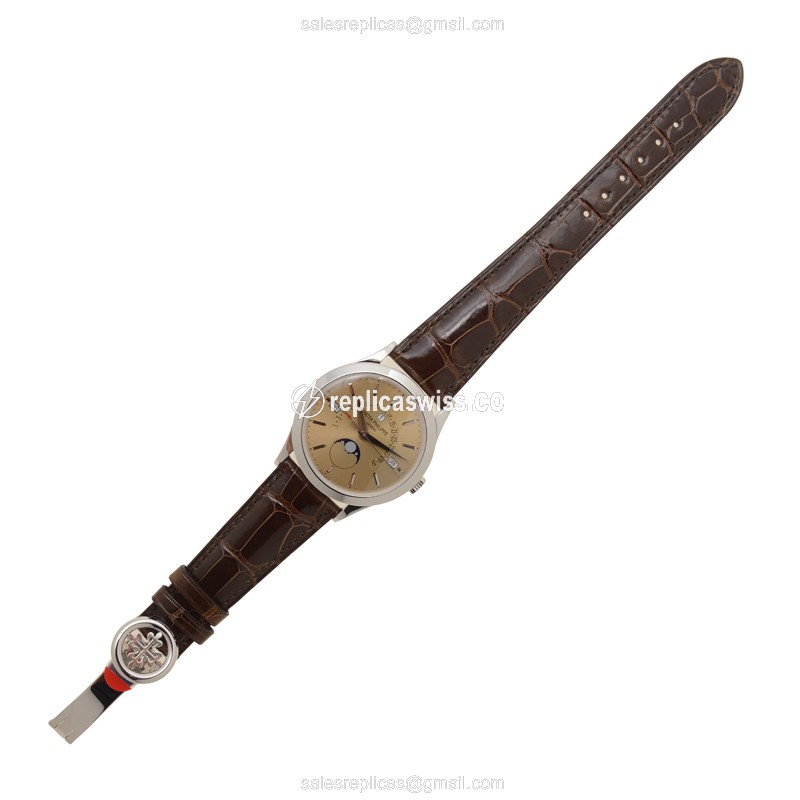 Patek Philippe 5496P-014 Grand Complications - Automatic - Platinum - Gold Dial - Brown Alligator Strap - View 2