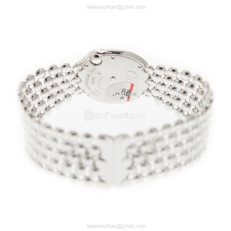 Cartier Ballon Bleu Quartz 18kt White Gold - Diamond Clasp - Silver Dial - View 4