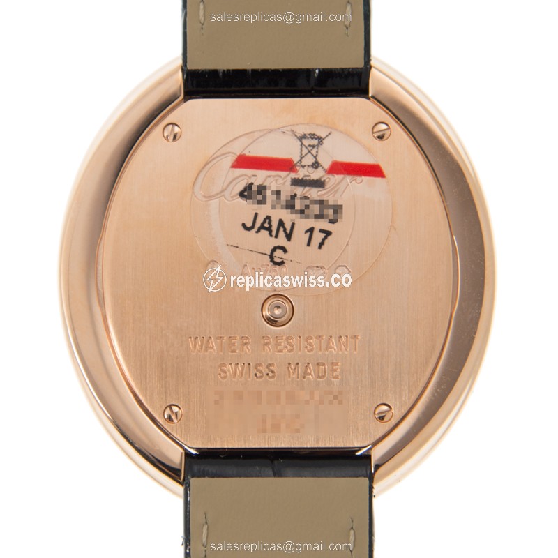 Cartier HYPNOSE Replica - Quartz - 18kt Rose Gold - Diamonds - Silver Dial - View 3