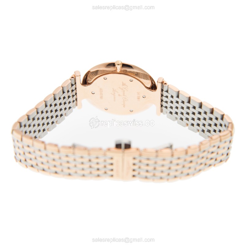 Longines LA GRANDE Replica - Quartz - 18kt Rose Gold Case - White Dial - View 4
