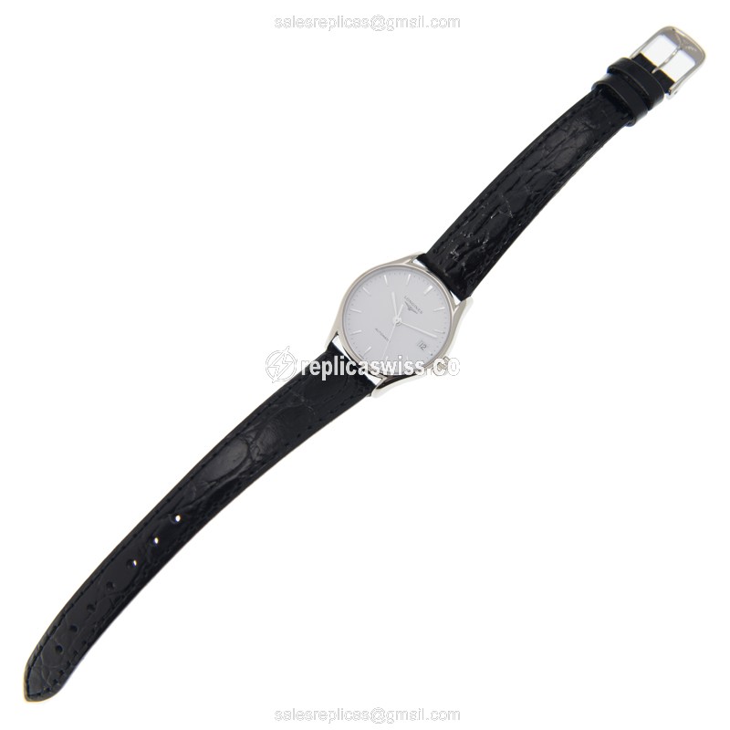 Longines Lyre Replica - Automatic | Steel Case | White Dial, Alligator Buckle - View 2
