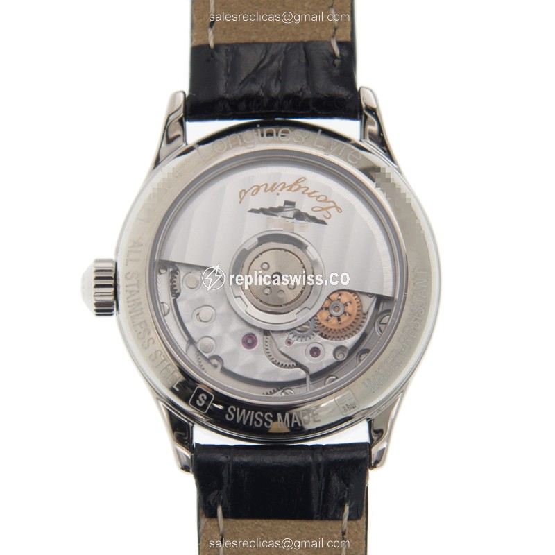 Longines Lyre Replica - Automatic | Steel Case | White Dial, Alligator Buckle - View 3