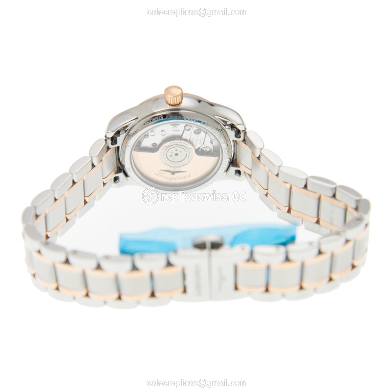 Longines L2.128.5.79.7 Replica - Automatic - Rose Gold & Steel - White Dial - View 4