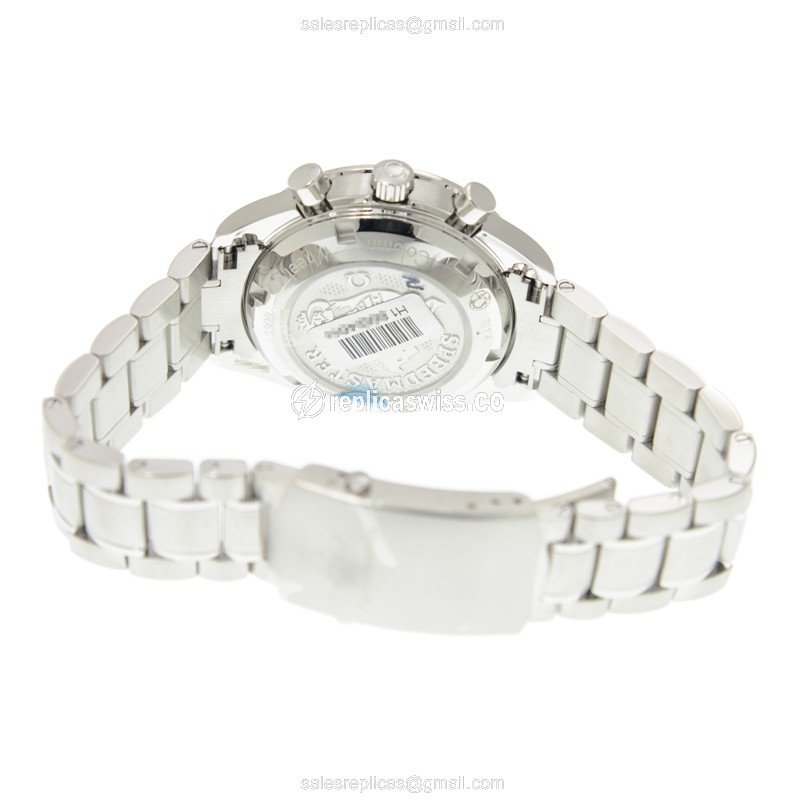 Omega Speedmaster Replica - Automatic - Stainless Steel Case - White Dial, Silver Clasp & Strap - View 4