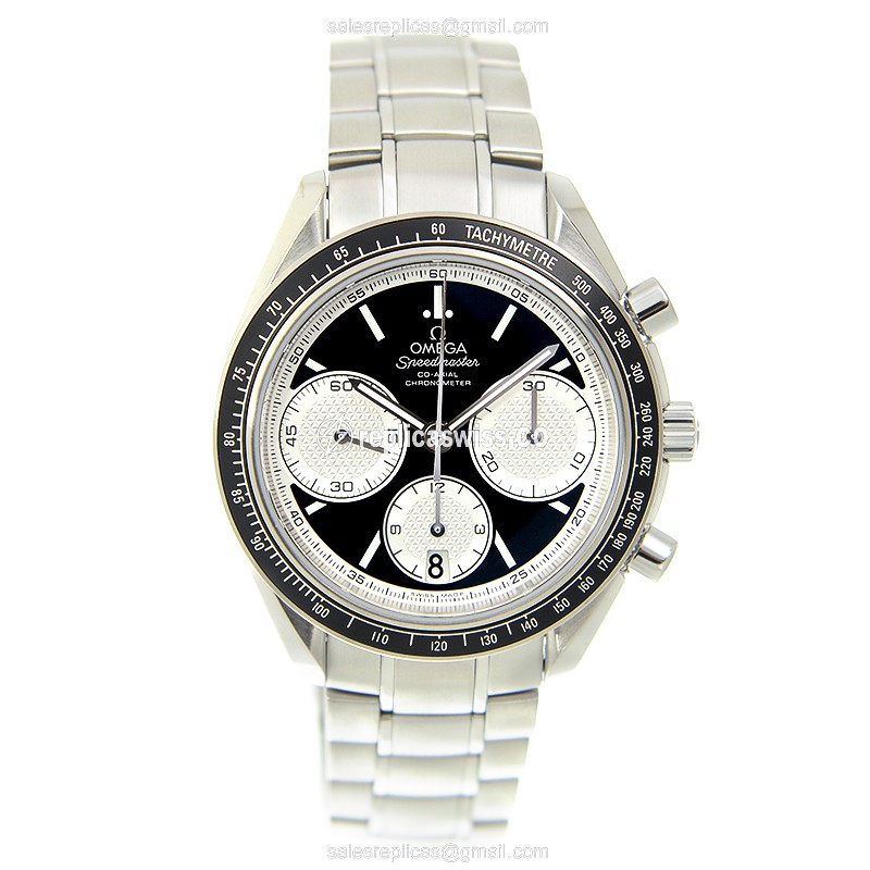Omega Speedmaster Replica - Automatic - Steel Case - Black Dial, Silver Clasp - View 2