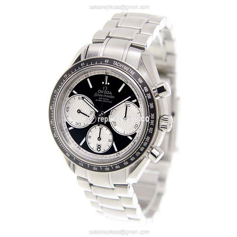 Omega Speedmaster Replica - Automatic - Steel Case - Black Dial, Silver Clasp - View 3