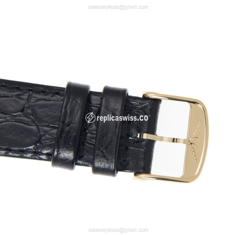 Longines Lyre Replica - Automatic - Gold-Plated - White Dial - Alligator White Strap - View 4