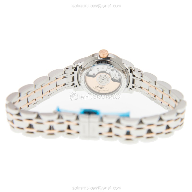 Longines SAINT IMIER Replica - Automatic - 18kt Rose Gold & Steel - White Dial - View 4