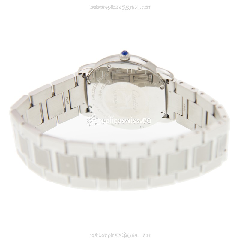 Cartier RONDE SOLO - Automatic - Stainless Steel - White Dial - Silver Strap - View 4