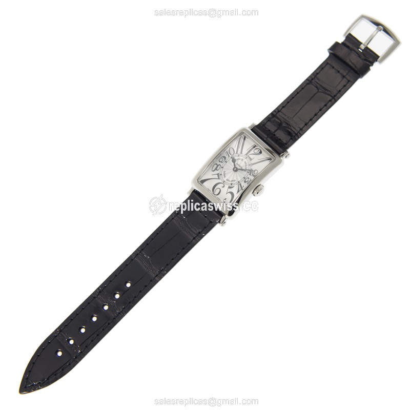 Franck Muller 902 QZ Replica - Quartz - Steel Case - Silver Dial - Buckle Clasp - View 2