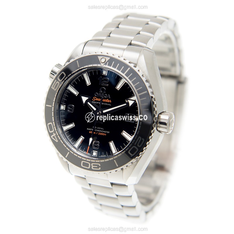 Omega Seamaster Replica - Automatic - Black Dial - Steel Case - Silver Band - View 3