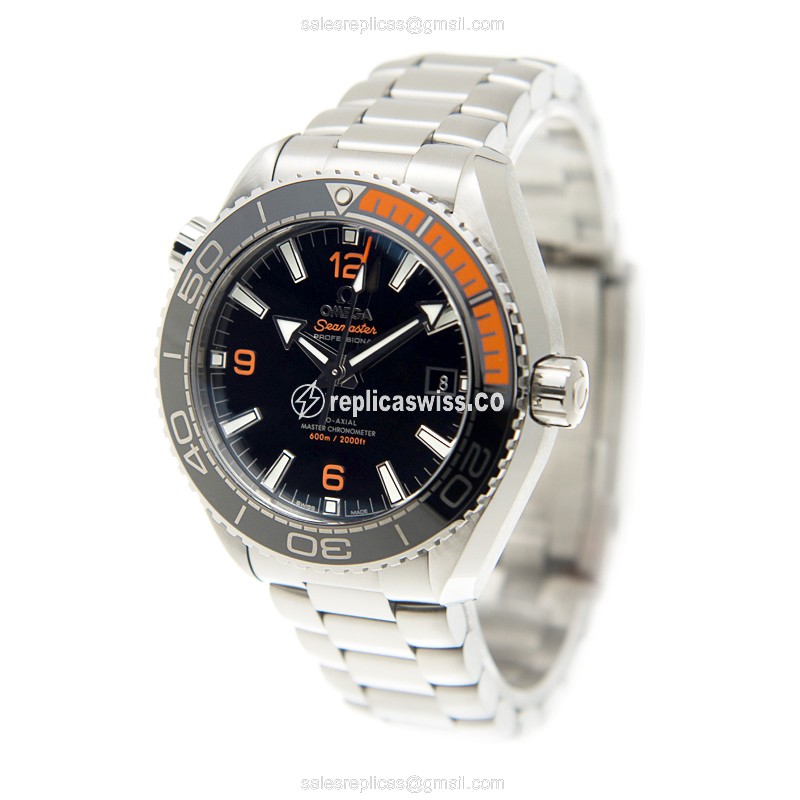 Omega Seamaster Replica - Automatic - Black Dial - Steel Case - Silver Strap - View 3