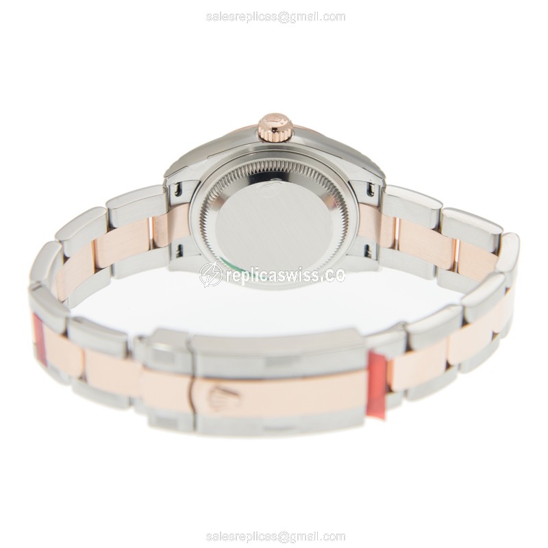 Rolex Lady Datejust Replica - Auto - 18kt Rose Gold/Steel - Pink Dial - View 4