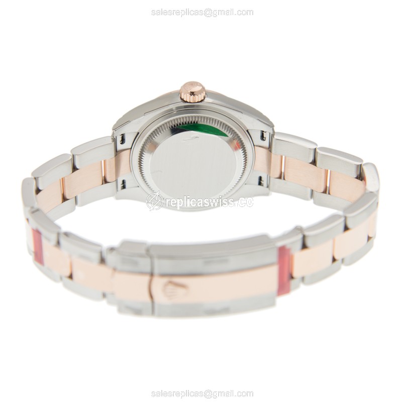 Rolex Datejust Replica - Automatic - 18kt Rose Gold & Steel - Brown Dial - View 4