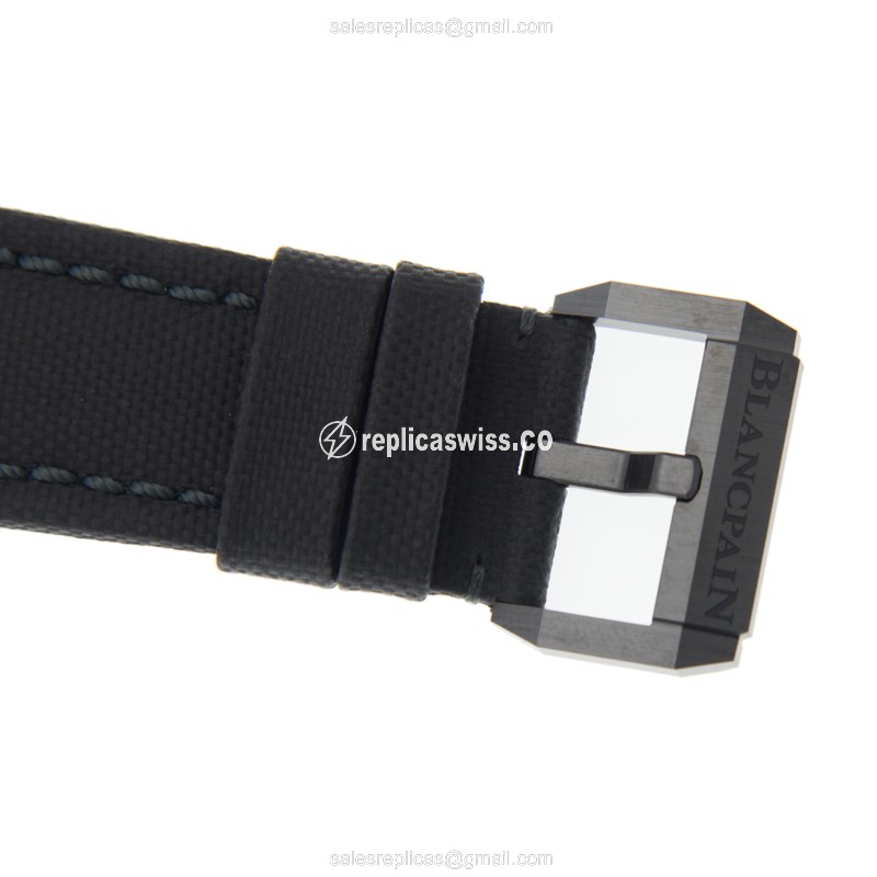 Blancpain 5000-0130-B52A Replica - Automatic - Ceramic - Black Dial - Nylon Black Strap - View 4