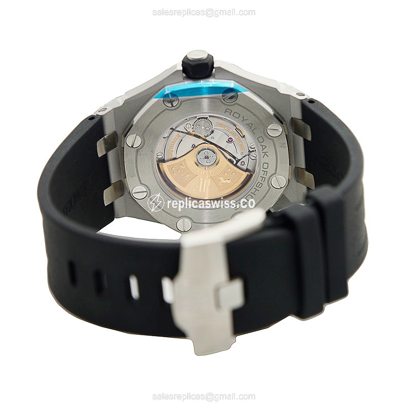Audemars Piguet Royal Oak Offshore - Automatic - Black Dial - Rubber Strap - Buckle Clasp - View 4