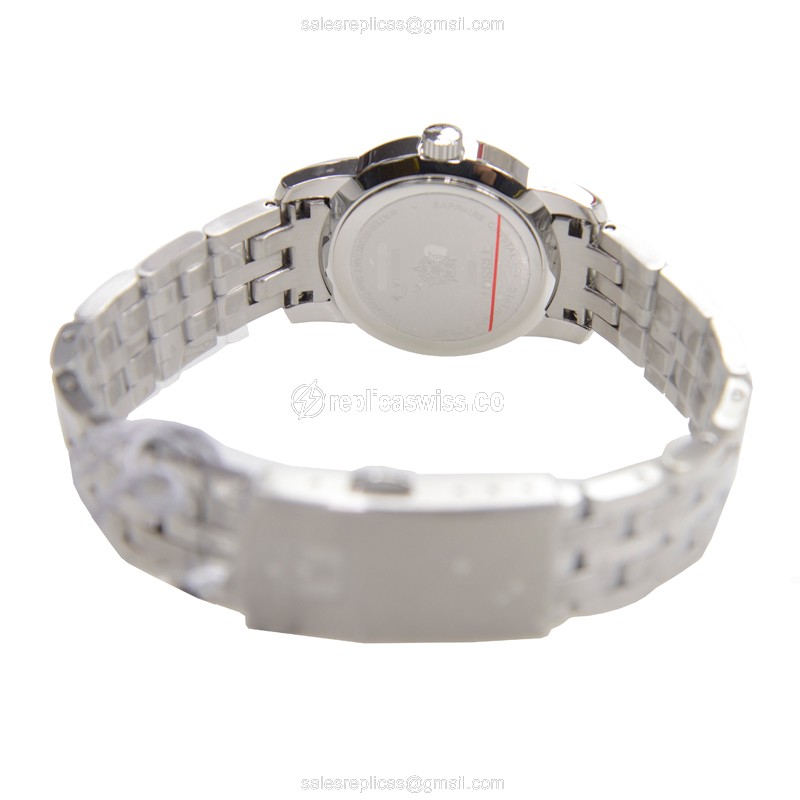 Rolex T-CLASSIC Replica - Quartz - Black Dial - Steel Case - Silver Strap - View 4