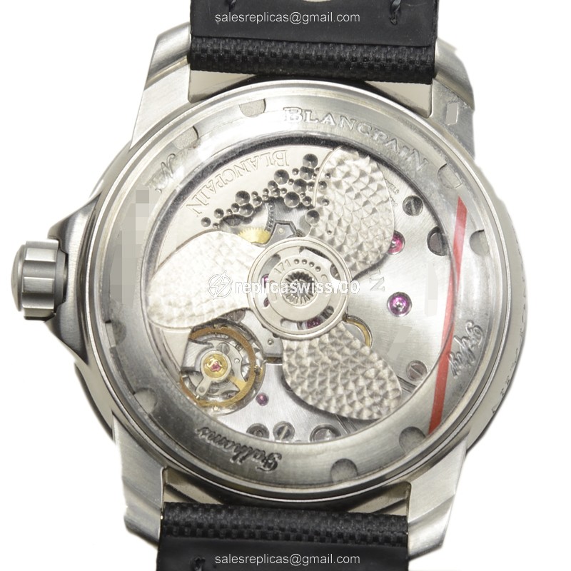 Blancpain 5015C-1130-52B FIFTY FATHOMS - Auto - Black Steel Case - Canvas Black Strap - View 3