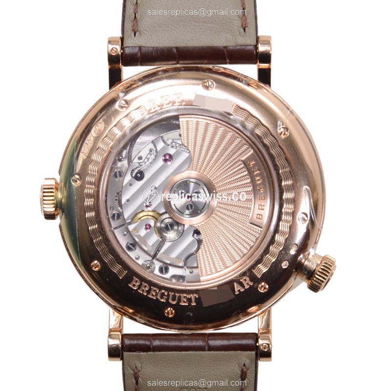 Breguet 5717BR/EU/9ZU Classic - Automatic 18kt Rose Gold - Silver Dial - Brown Alligator Strap - View 3