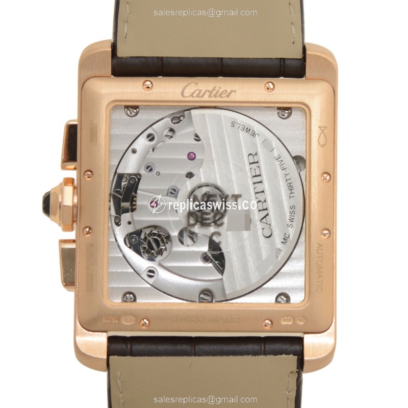 Cartier W5330005 TANK Automatic 18kt Rose Gold - View 3