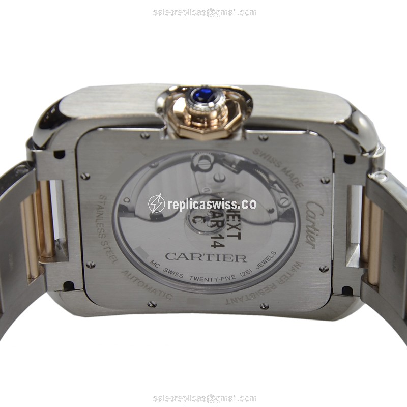 Cartier W5310006 Tank Automatic - Steel Case - White Dial - Silver Band - View 4