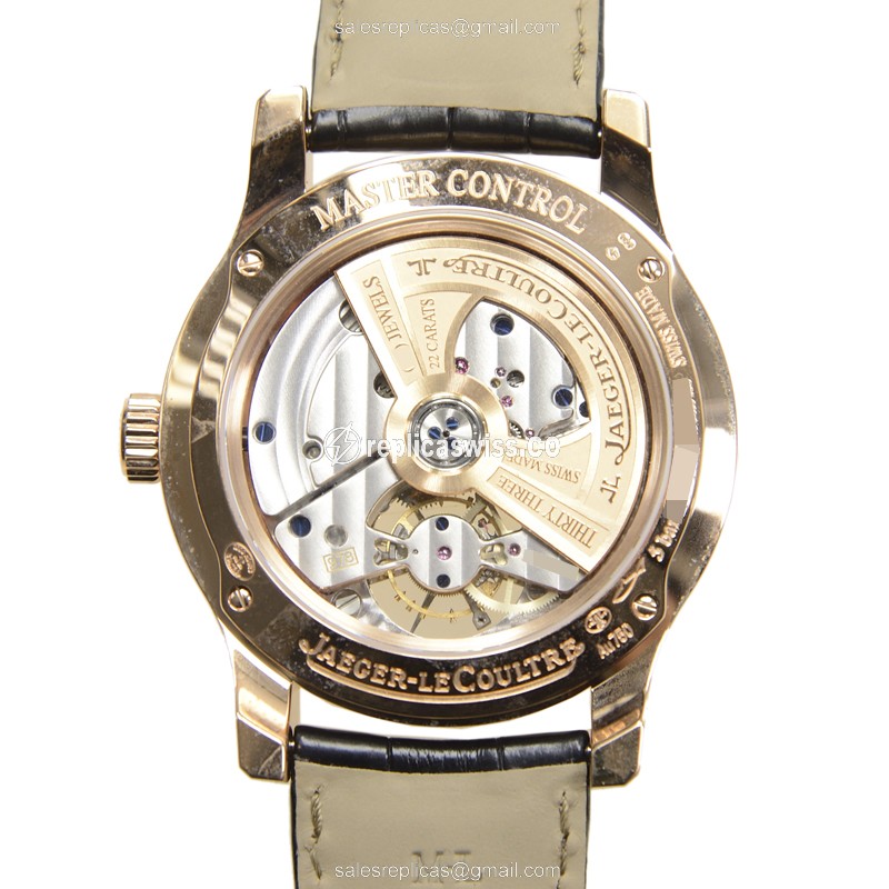 Jaeger-Lecoultre Q1662405 Replica - Automatic - 18kt Rose Gold - Diamonds - Silver Dial - View 3
