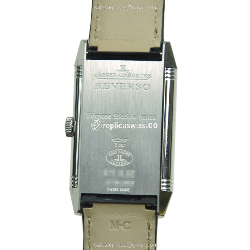 Jaeger-Lecoultre Q2788522 REVERSO - Automatic - Stainless Steel - Silver Dial - Alligator Black Buckle - View 3