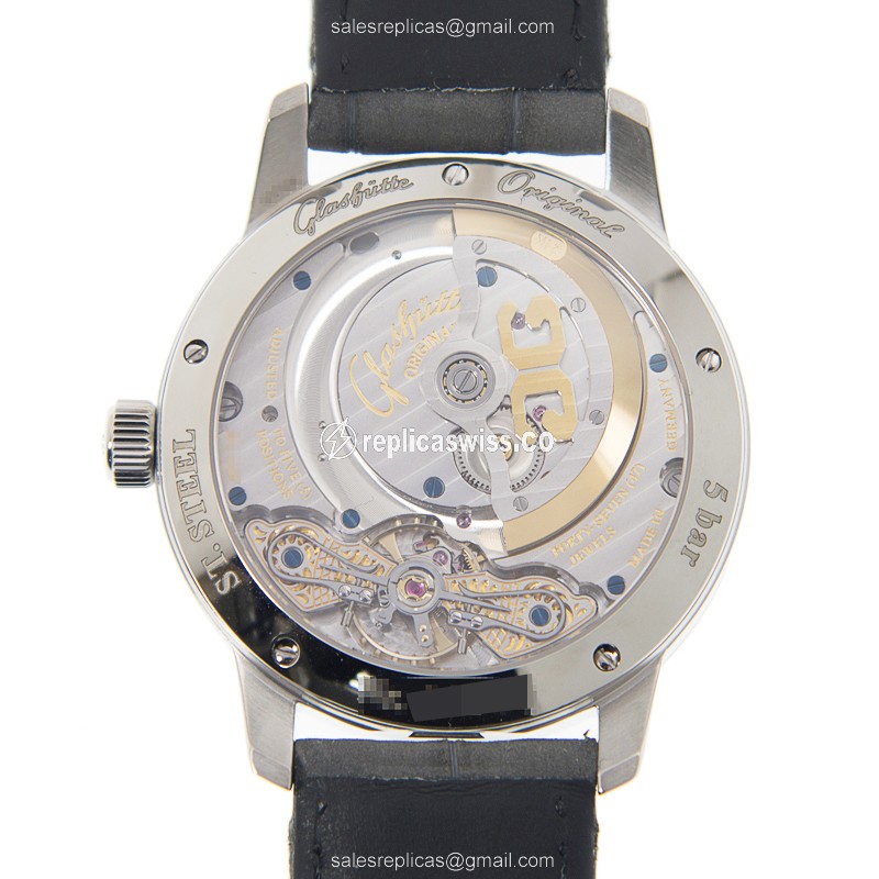 Glashutte Pano Replica - Automatic - Steel - Gray Dial - 40mm - View 3