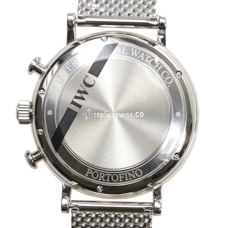 PORTOFINO Replica Watch - IWC - Automatic - Steel Case - White Dial - Silver Steel Strap - View 3