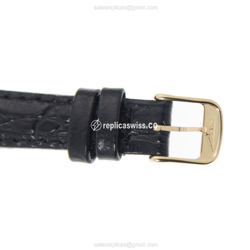 Rolex L4.360.2.12.2 Replica | Automatic | Gold-Plated Case | White Dial, Black Alligator Strap - View 4