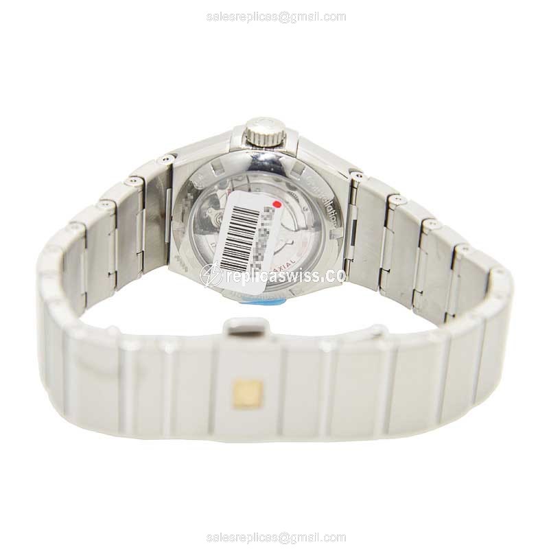 Omega Constellation Replica - Automatic - Diamond Pink Dial - Steel Silver Clasp - View 4