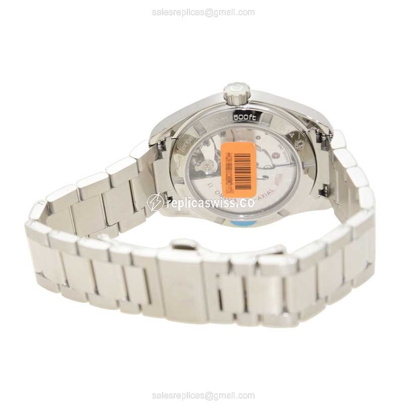 Omega Seamaster Replica - Automatic - Stainless Steel - Silver Dial - Steel Clasp - View 4
