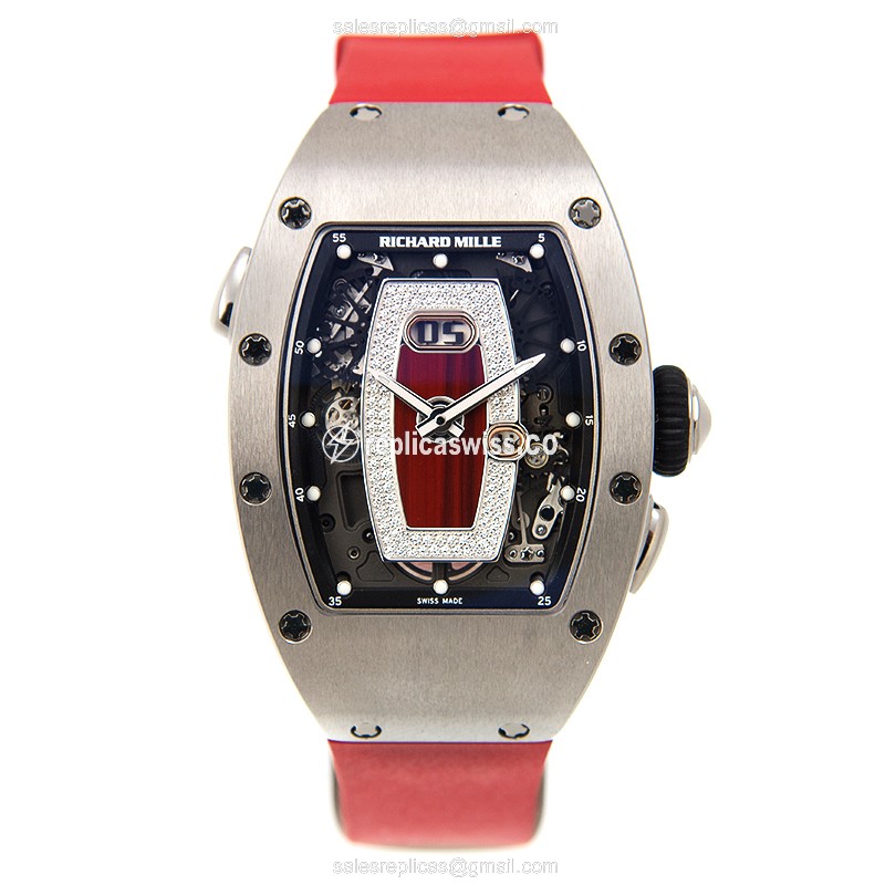 Richard Mille RM37 Titanium - Automatic - Red Dial - Red Rubber Strap - View 2