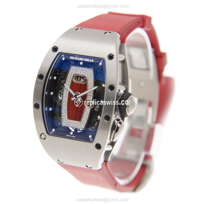 Richard Mille RM37 Titanium - Automatic - Red Dial - Red Rubber Strap - View 3
