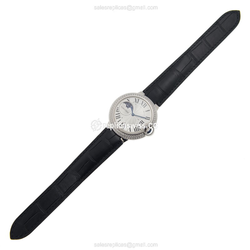 Cartier WJBB0028 BALLON BLEU Automatic 18kt White Gold & Diamond - View 2