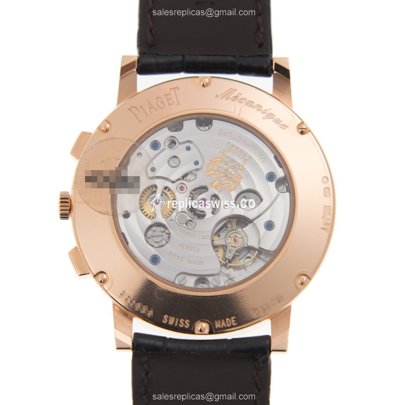 Piaget Altiplano Replica - Automatic - Rose Gold - Silver Dial - 40mm - View 3