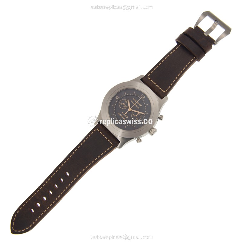 Panerai PAM00603 RADIOMIR - Manual Wind - Titanium Case - Gray Dial - Brown Cowhide Strap - View 2