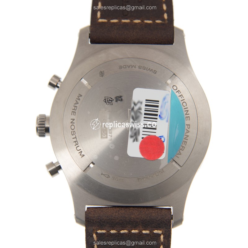 Panerai PAM00603 RADIOMIR - Manual Wind - Titanium Case - Gray Dial - Brown Cowhide Strap - View 3