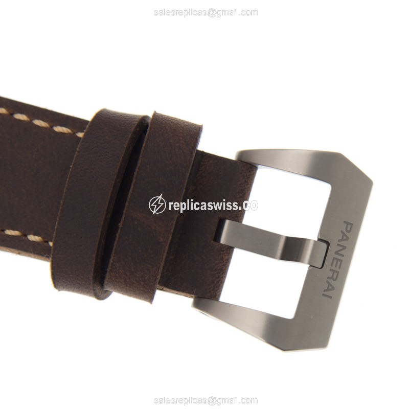 Panerai PAM00603 RADIOMIR - Manual Wind - Titanium Case - Gray Dial - Brown Cowhide Strap - View 4