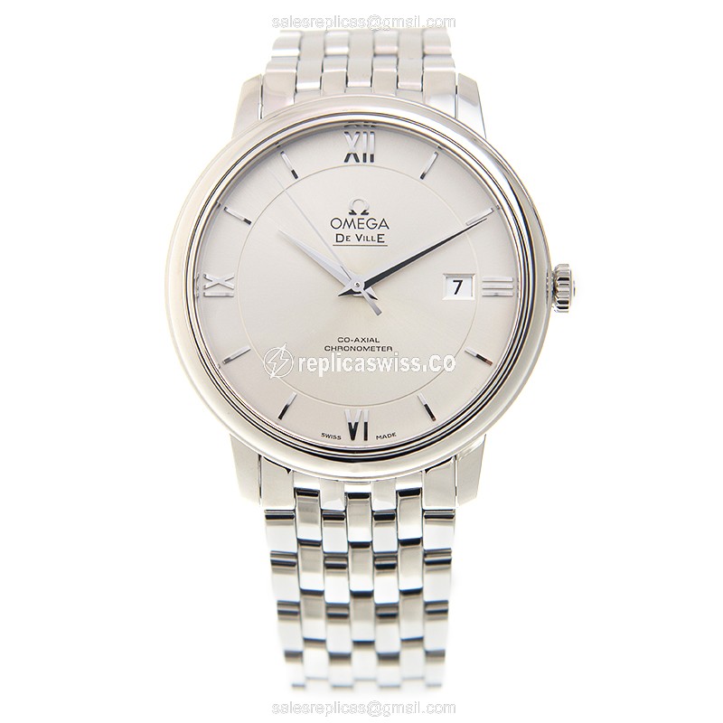 Omega 424.10.40.20.02.003 DE VILLE Replica | Automatic | Steel | White Dial - View 2