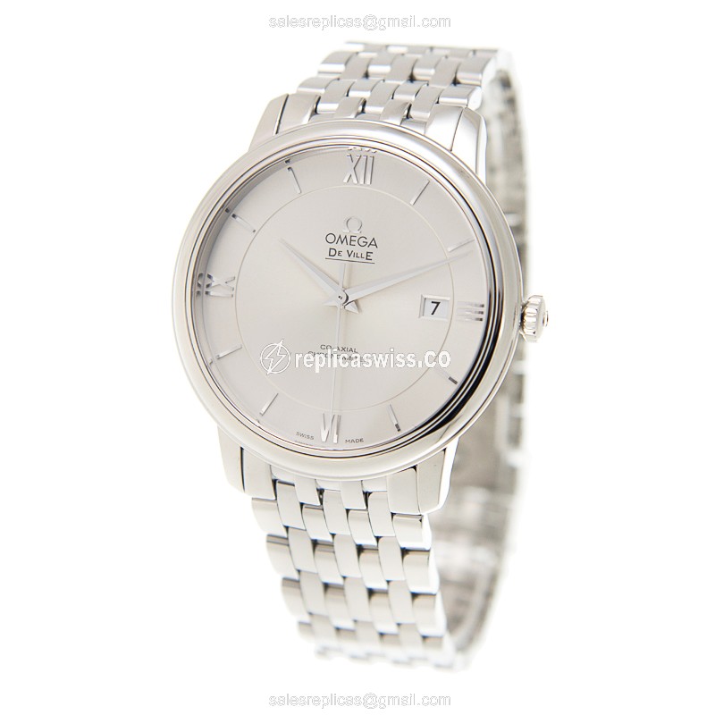 Omega 424.10.40.20.02.003 DE VILLE Replica | Automatic | Steel | White Dial - View 3
