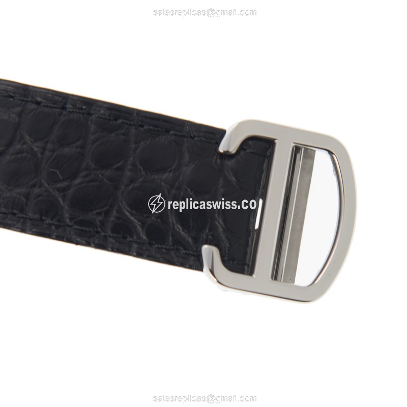 Cartier WSRN0013 RONDE SOLO - Automatic - Steel Case - Silver Dial - Black Alligator Strap - View 4