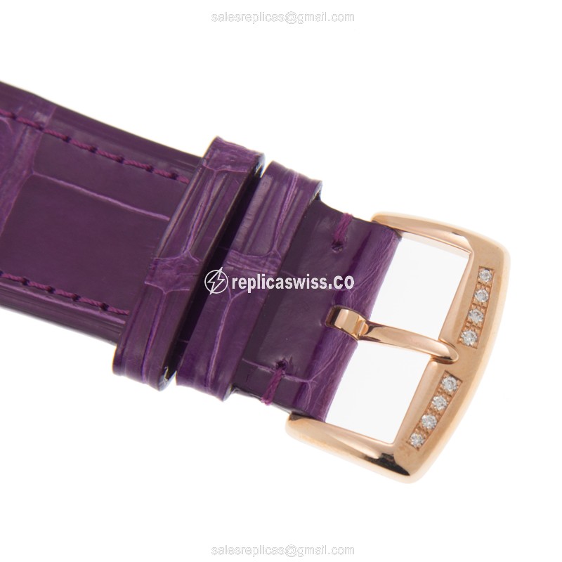 Franck Muller 6002 M B COL DRM R D 1R 5N Master Square - Quartz - 18kt Rose Gold - Diamond Set - Silver Dial, Buckle Clasp - View 4