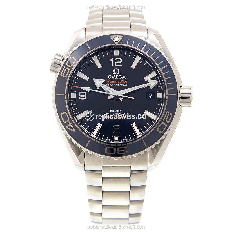 Omega Seamaster Replica - Automatic - Stainless Steel - Blue Dial - Silver Clasp - View 2