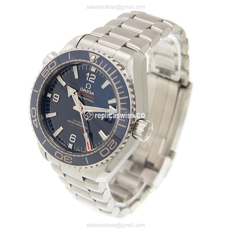 Omega Seamaster Replica - Automatic - Stainless Steel - Blue Dial - Silver Clasp - View 3