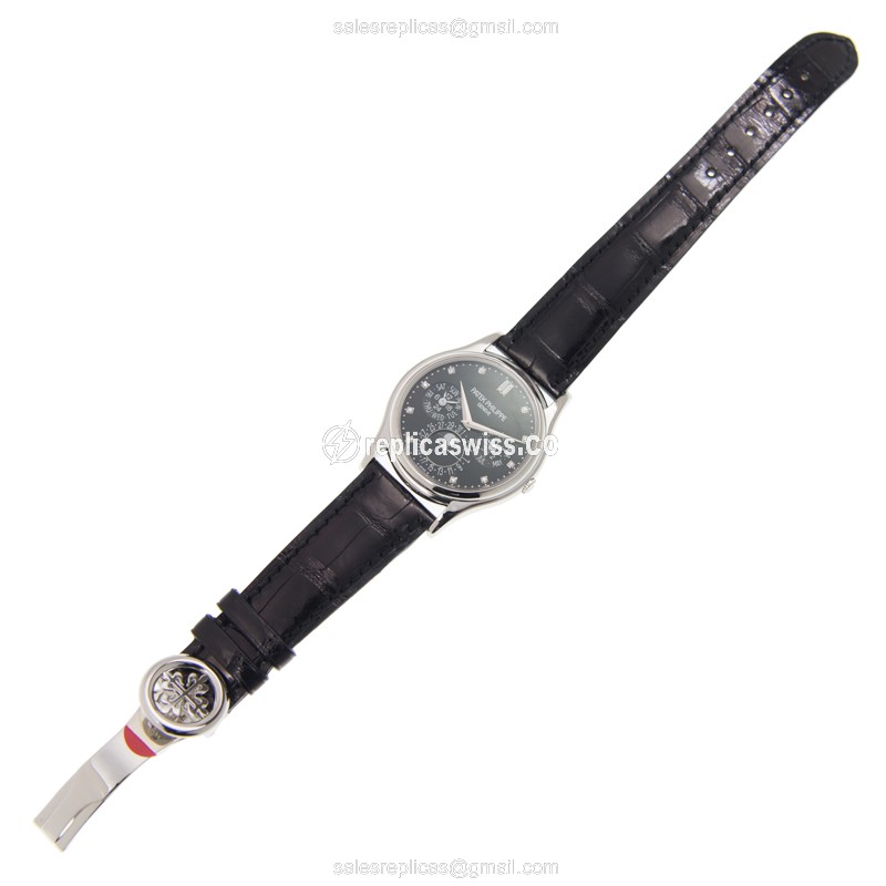 Patek Philippe 5140P-013 Grand Complications - Auto - Black Dial - Platinum Case - Alligator Strap - View 2