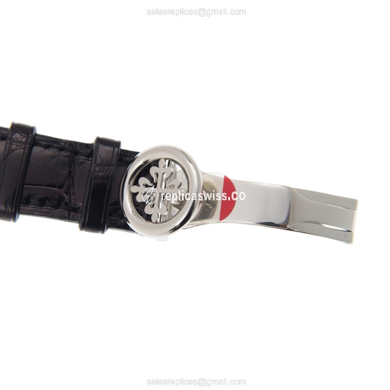 Patek Philippe 5140P-013 Grand Complications - Auto - Black Dial - Platinum Case - Alligator Strap - View 4