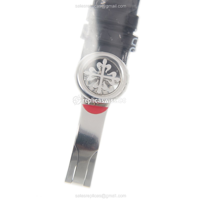 Patek Philippe 5140P-017 Grand Complications - Automatic - Platinum - Gray Dial - Alligator Black - View 4